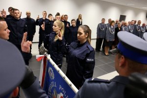 Uroczystość ślubowania nowoprzyjętych policjantów