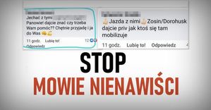 napis Stop Mowie Nienawiści