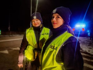 Policjantki  w trakcie służby na granicy.