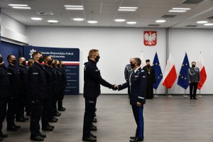 Policjanci podczas ślubowania.