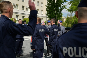 Policjanci podczas ślubowania