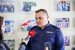 Komendant Miejski Policji w Kielcach podinsp. Piotr Zalewski