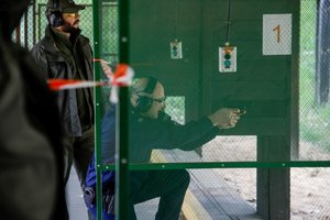 policjanci podczas zmagań