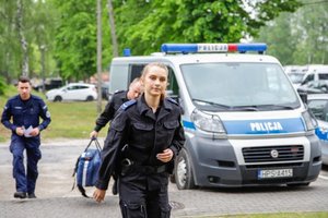 policjanci podczas rywalizacji