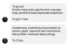 Wspólnie pomogli rodzinie w kontynuowaniu podróży